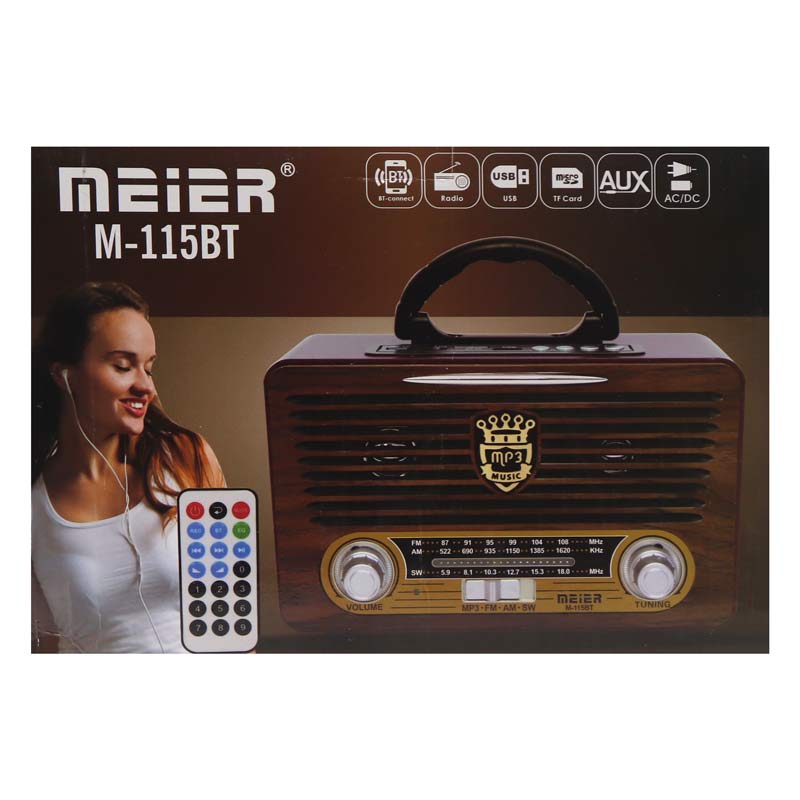 رادیو اسپیکر بلوتوثی رم و فلش خور Meier M-115BT