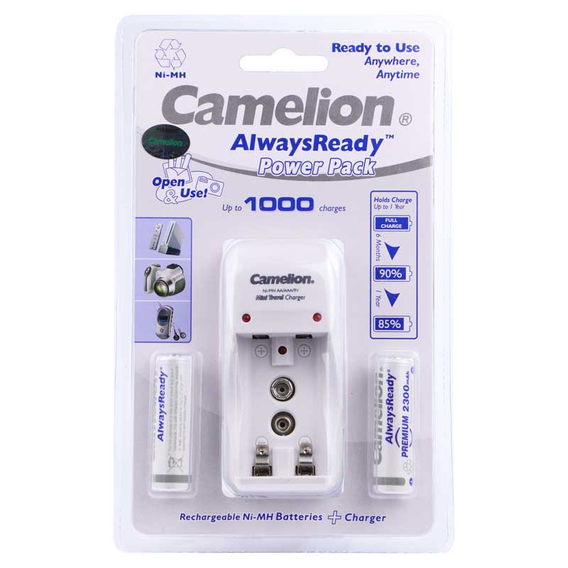 شارژر باتری Camelion BC-1001A + باتری قلمی 2300mAh