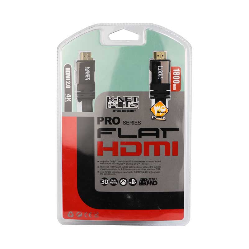 کابل K-NET PLUS Pro HDMI Flat 1.8m
