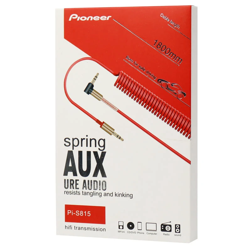 کابل فنری AUX پایونیر PI-S815 یکسر L طول 1.8 متر