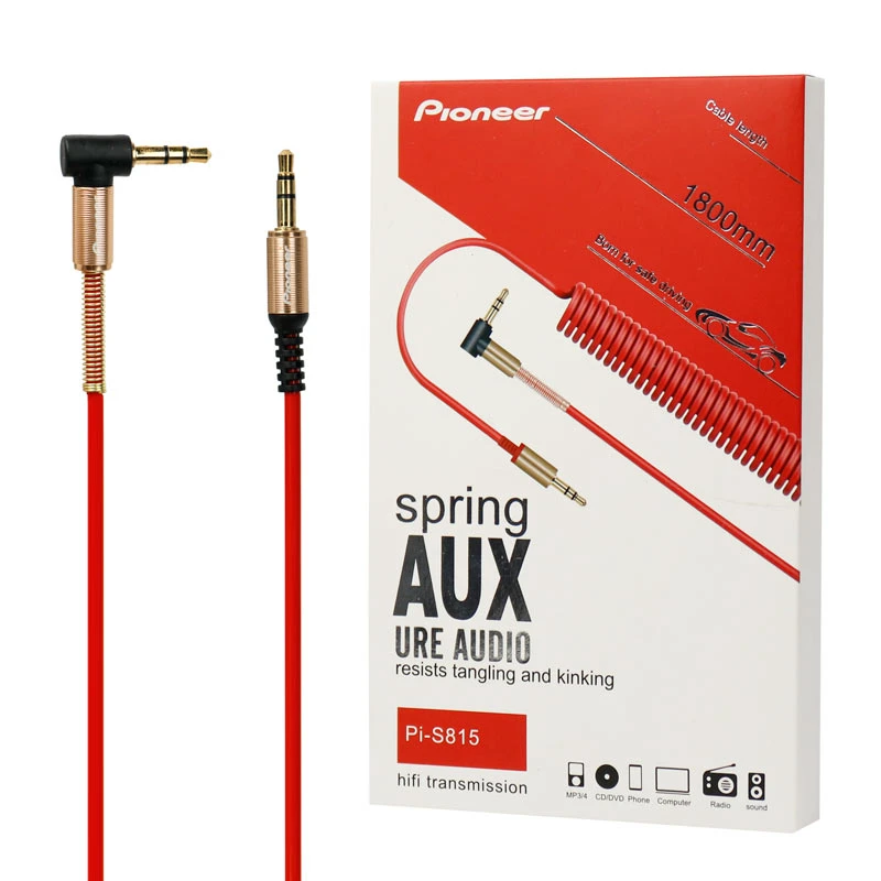 کابل فنری AUX پایونیر PI-S815 یکسر L طول 1.8 متر