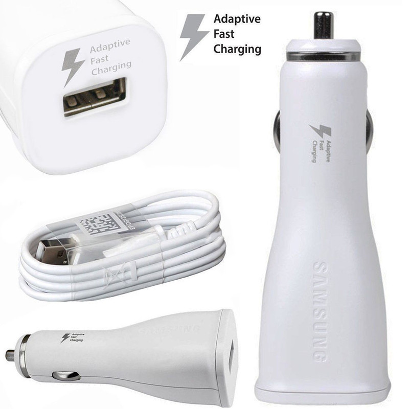 شارژر فندکی SAMSUNG FAST 15W پکدار + کابل میکرو یو اس بی