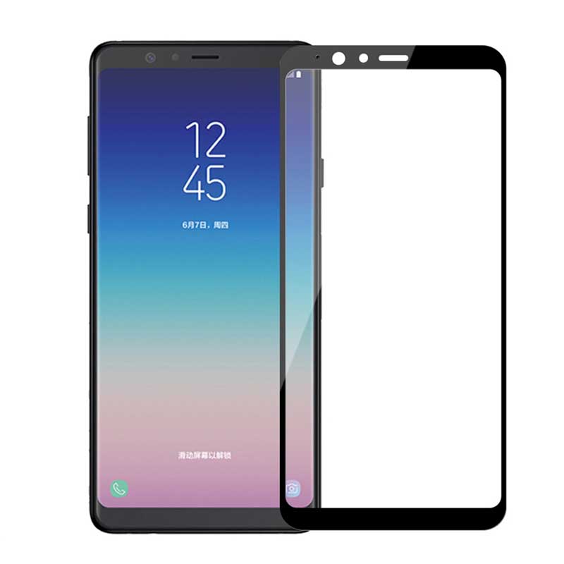 گلس شیشه ای فول صفحه سامسونگ Samsung A8 Star / A9 Star مشکی
