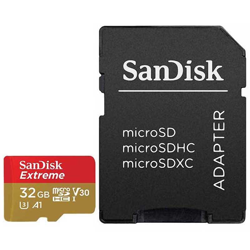 رم میکرو 32 گیگ سن دیسک SanDisk Extreme MicroSD U3 A1 100MB/s + خشاب