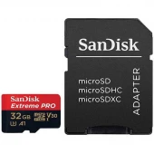 رم میکرو 32 گیگ سن دیسک SanDisk Extreme Pro U3 A1 100MB/s + خشاب