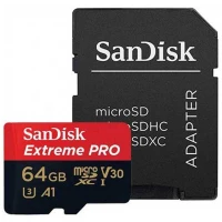 رم میکرو 64 گیگ سن دیسک SanDisk Extreme Pro U3 A1 100MB/s + خشاب