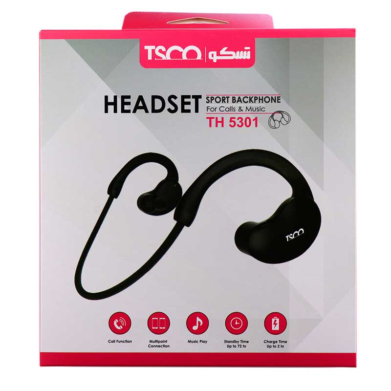 هدست بلوتوثی دورگردنی TSCO TH 5301 مشکی