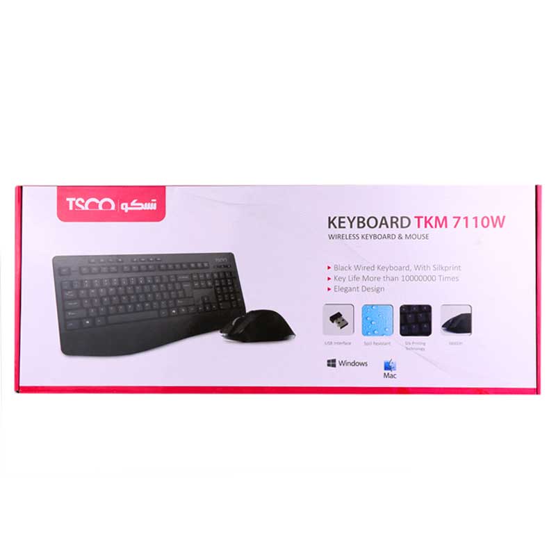 کیبورد و موس بی سیم تسکو TKM 7110W