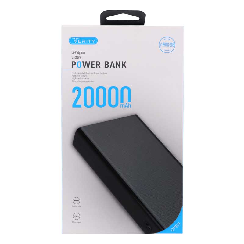 پاور بانک 20000 وریتی VERITY V-PH101-20B مشکی