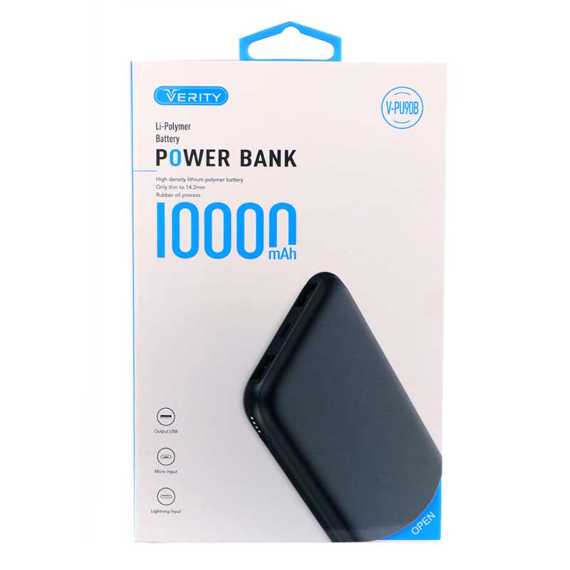 پاور بانک 10000 وریتی VERITY V-PU90 مشکی