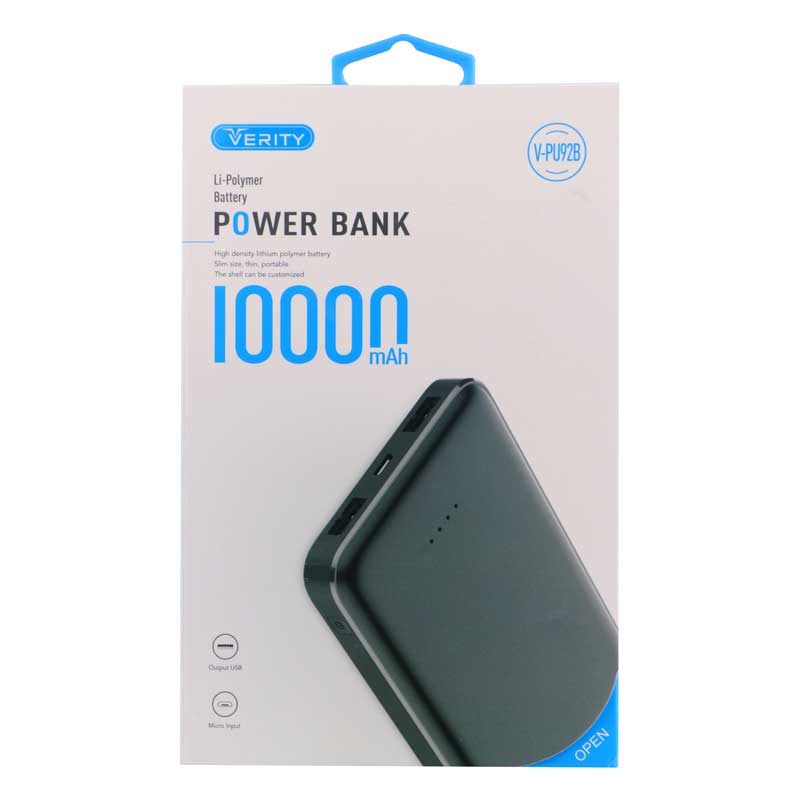 پاور بانک 10000 وریتی VERITY V-PU92 مشکی