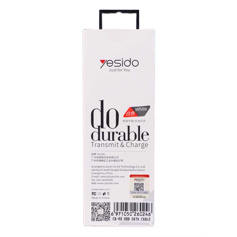 کابل سر فلزی YESIDO CA-01 1.2m Type-C