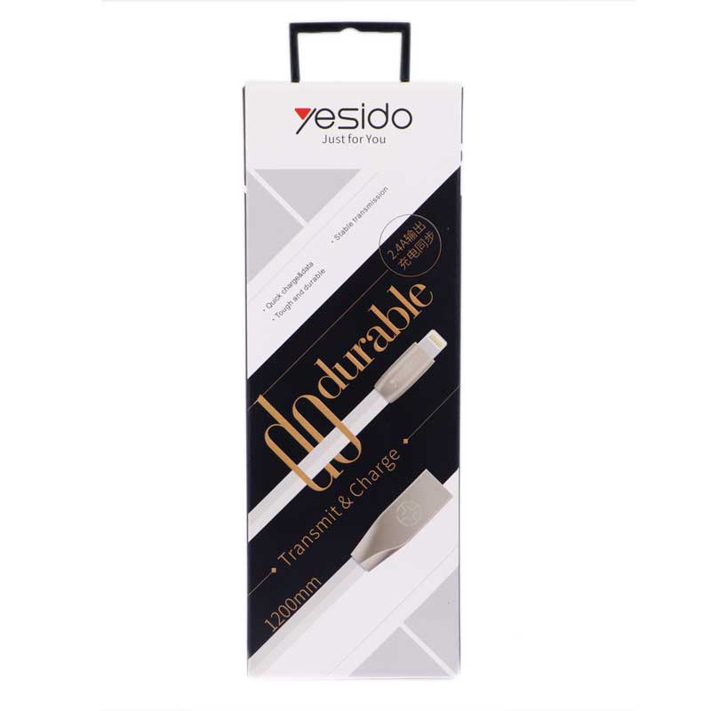 کابل آیفون سر فلزی YESIDO CA-01 1.2m