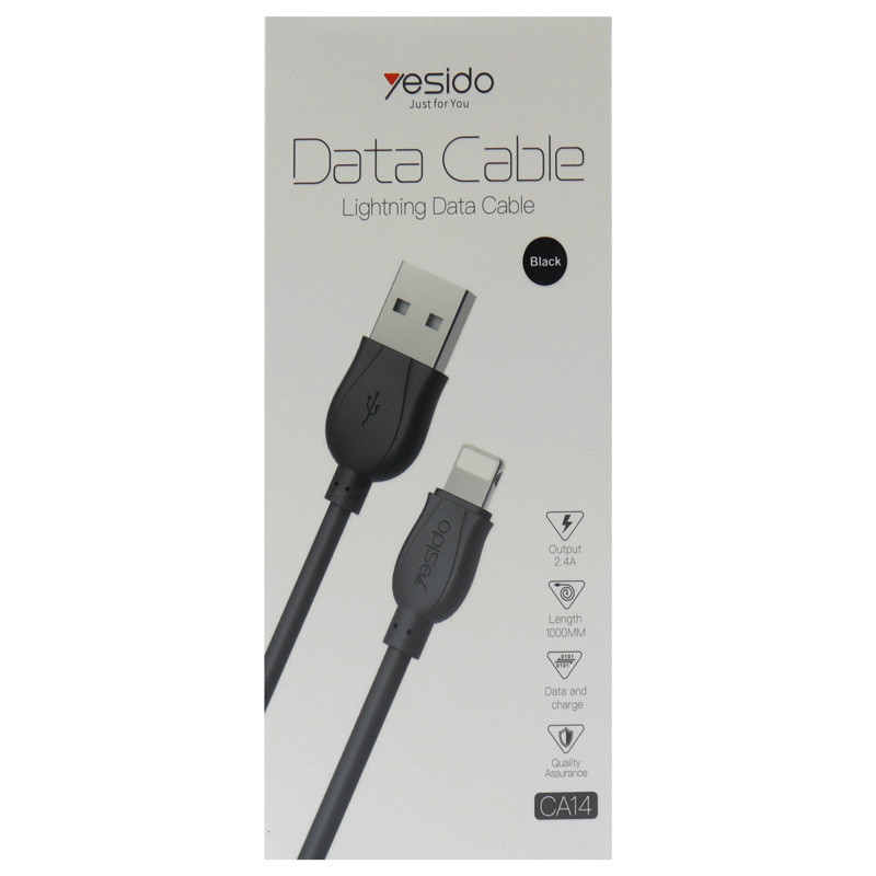 کابل آیفونی YESIDO CA-14 2.4A 1m