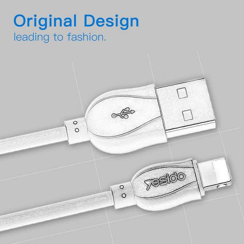 کابل آیفونی YESIDO CA-14 2.4A 1m