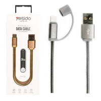 کابل میکرو یو اس بی روکش فلزی Yesido CA-T1 2.4A 20cm