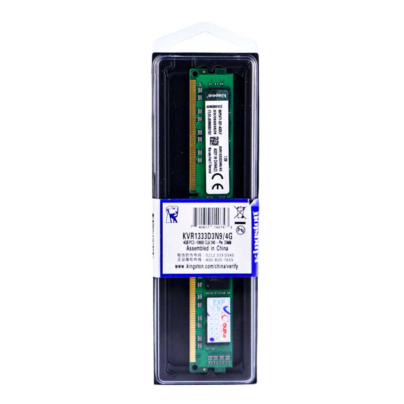 رم کامپیوتر کینگستون KVR1333 DDR3 4GB Single 1333MHz CL9