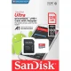 رم میکرو 128 گیگ سن دیسک SanDisk Ultra U1 A1 100MB/s + خشاب
