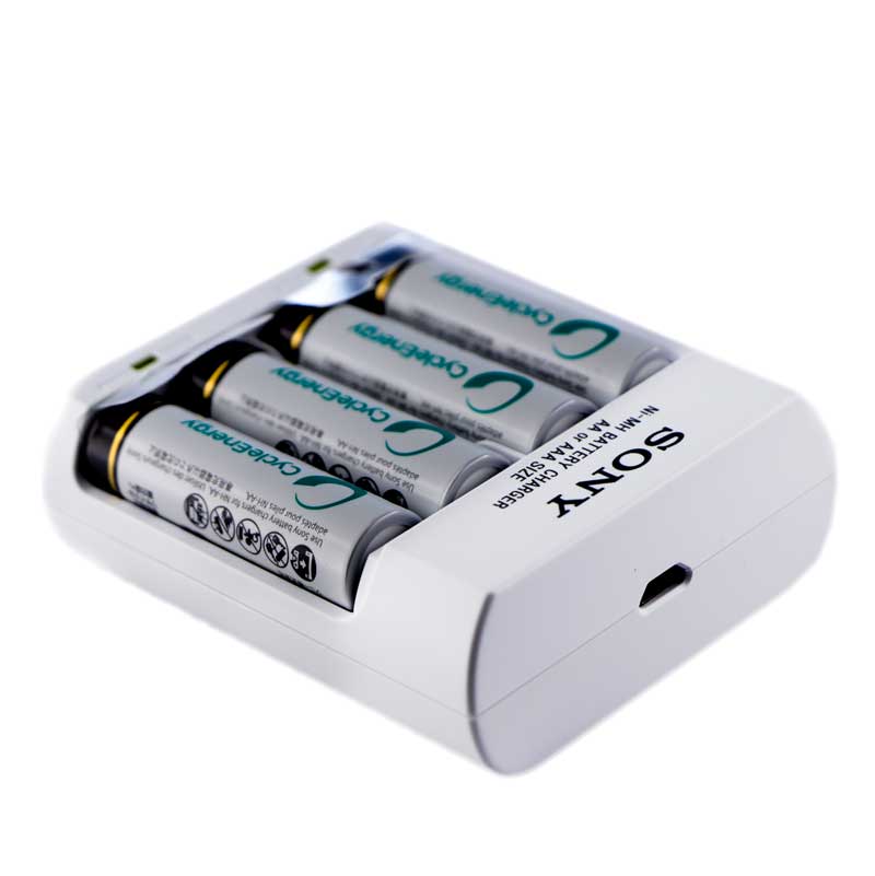 شارژر باتری Sony 34HHU4G + چهار باتری قلمی 2500mAh