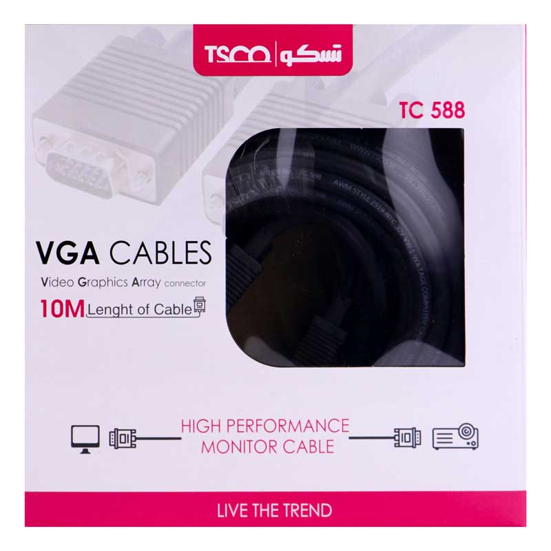 کابل VGA تسکو TC588 طول 10 متر