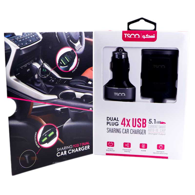 شارژر فندکی تسکو مدل TSCO TCG-7 DUAL