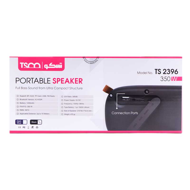اسپیکر بلوتوثی رم و فلش خور TSCO TS-2396 مشکی