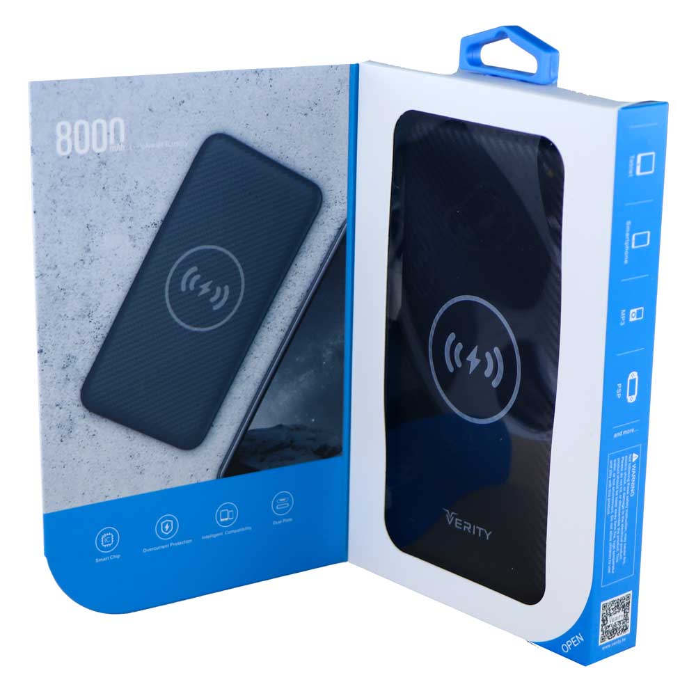 پاور بانک بی سیم 8000 وریتی VERITY V-PUW89 مشکی
