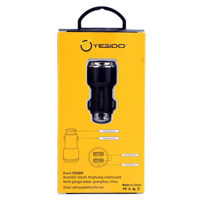 شارژر فندکی Yesido Y23 + کابل میکرو یو اس بی