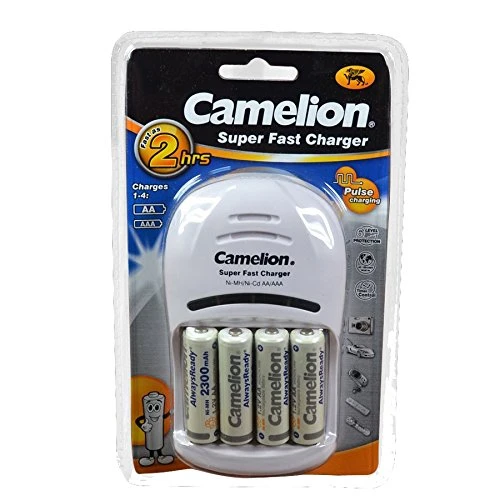 شارژر باتری Camelion BC-1007 + چهار عدد باتری 2300mAh AA شارژی