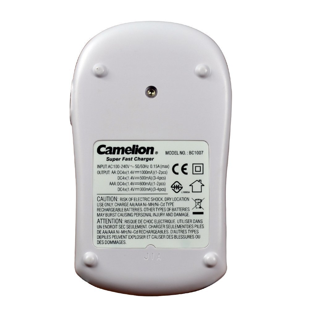 شارژر باتری Camelion BC-1007 + چهار عدد باتری 2300mAh AA شارژی