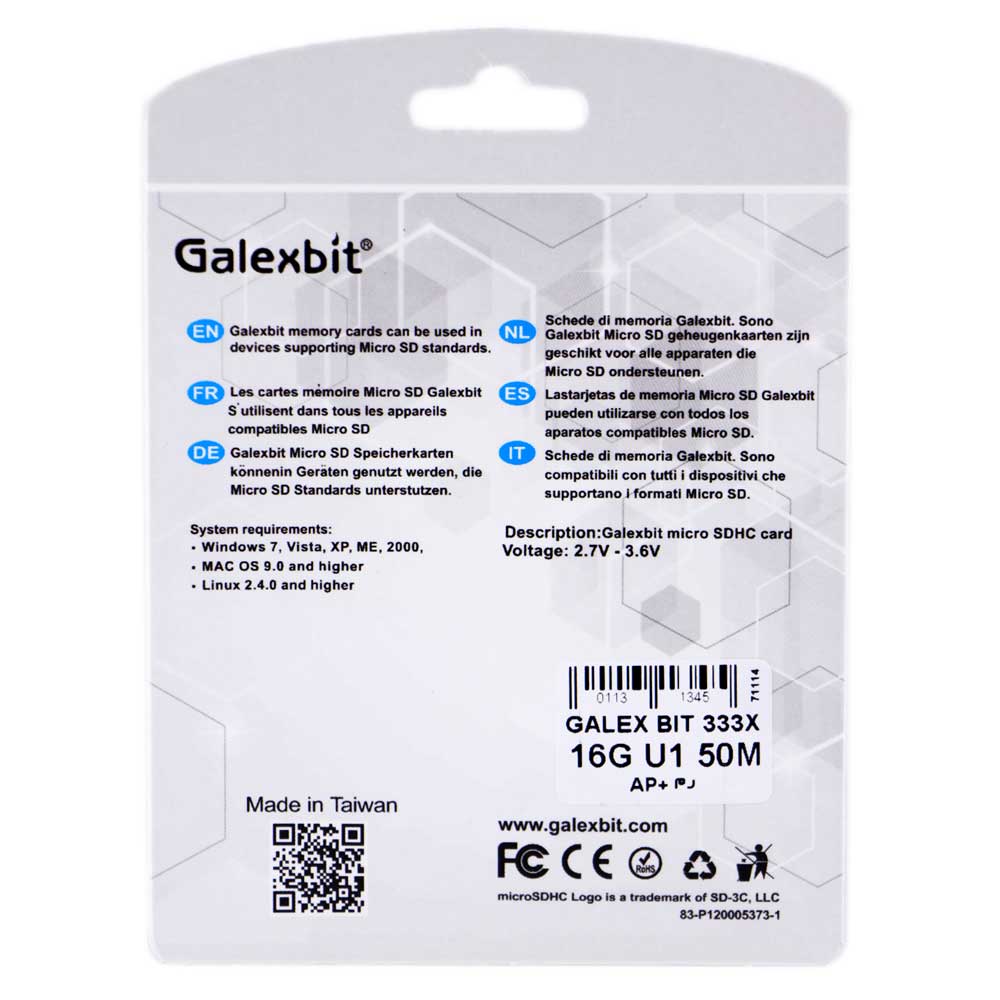 رم میکرو 16 گیگ گلکس بیت Galexbit U1 50MB/s + خشاب