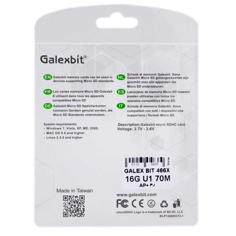 رم میکرو 16 گیگ گلکس بیت Galexbit Turbo U1 70MB/s + خشاب