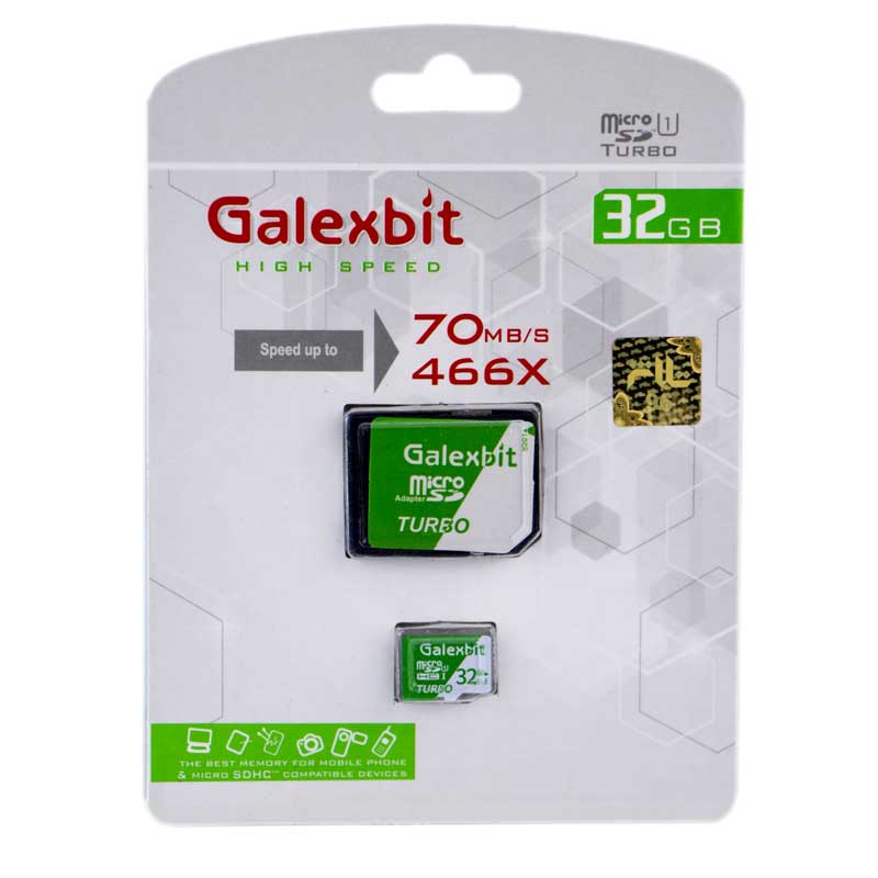 رم میکرو 32 گیگ گلکس بیت Galexbit Turbo U1 70MB/s + خشاب