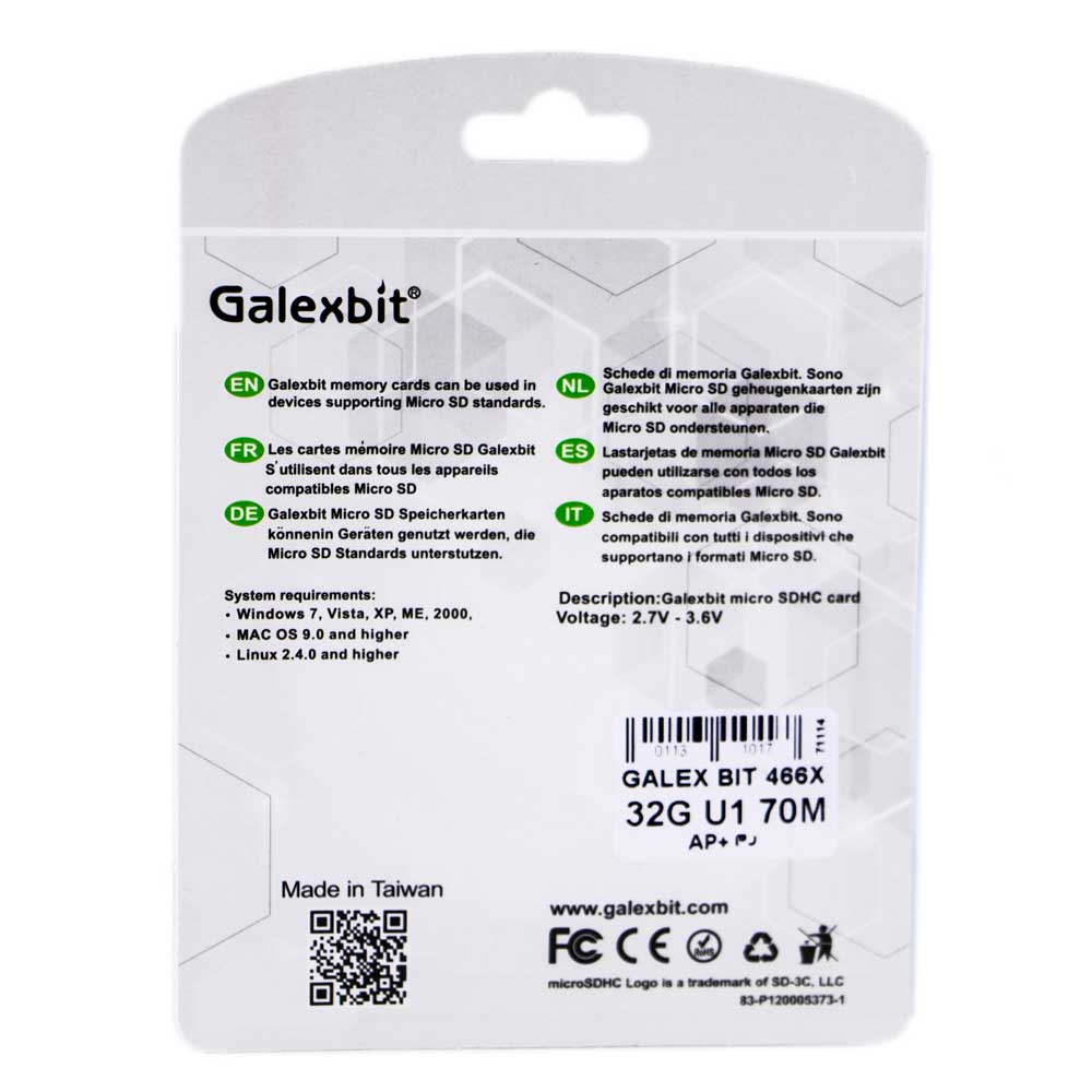 رم میکرو 32 گیگ گلکس بیت Galexbit Turbo U1 70MB/s + خشاب