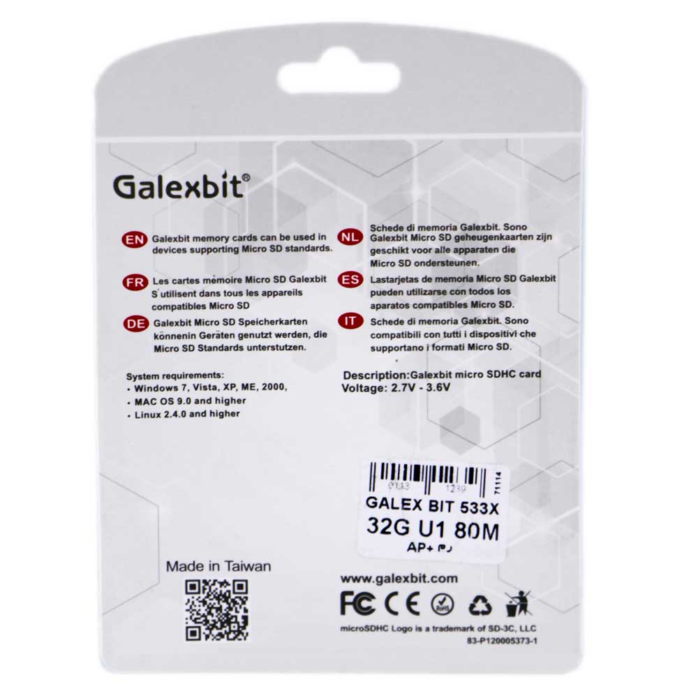 رم میکرو 32 گیگ گلکس بیت Galexbit Turbo+ U1 80MB/s + خشاب