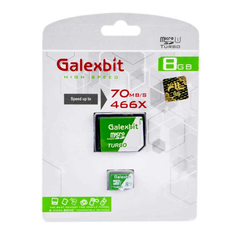 رم میکرو 8 گیگ گلکس بیت Galexbit Turbo U1 70MB/s + خشاب