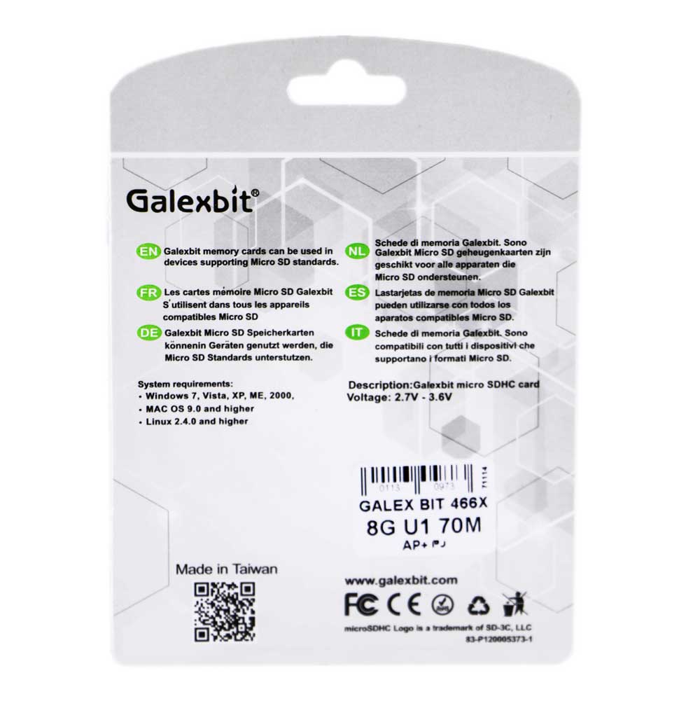 رم میکرو 8 گیگ گلکس بیت Galexbit Turbo U1 70MB/s + خشاب