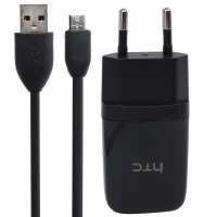 شارژر دیواری HTC 1A پک سلفونی + کابل میکرو یو اس بی