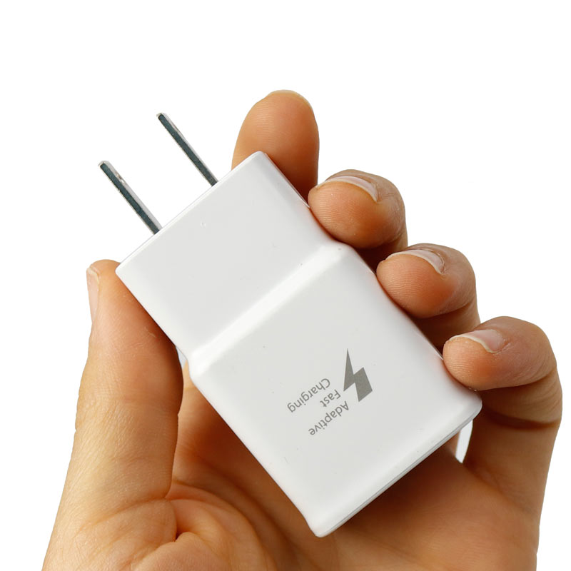 شارژر دیواری فست شارژ Samsung S6 2A 15W سرجعبه + کابل میکرو یو اس بی و تبدیل دو به دو