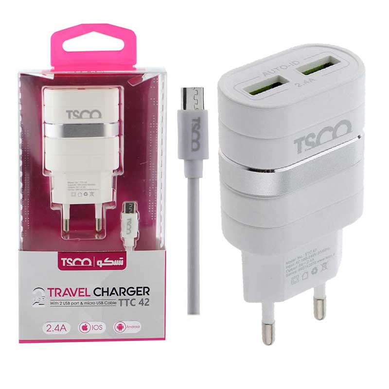 شارژر دیواری TSCO TTC42 2.4A