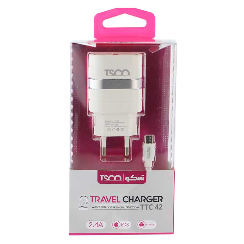 شارژر دیواری TSCO TTC42 2.4A