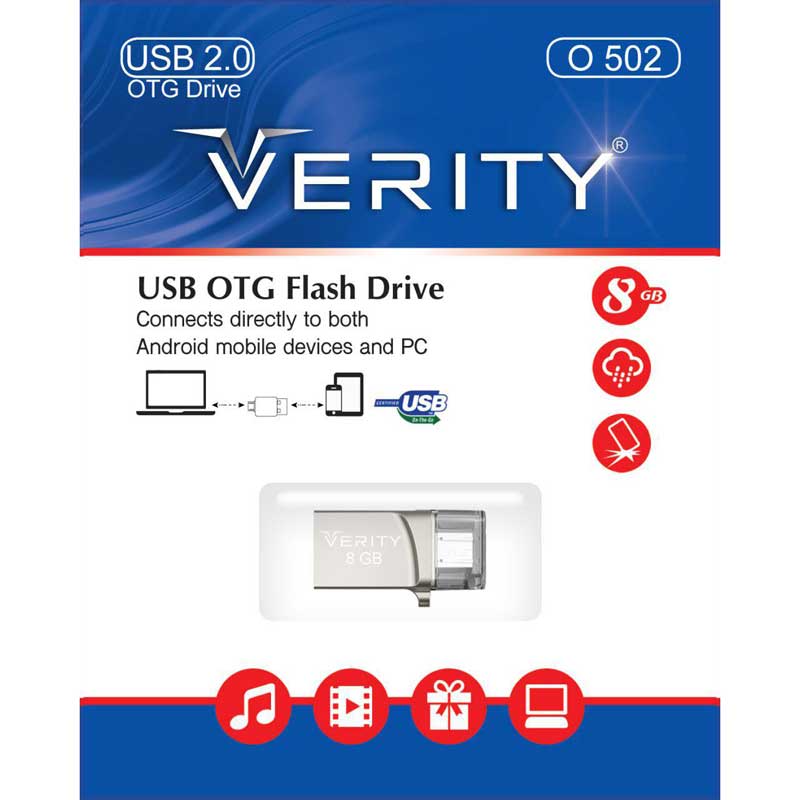 فلش 8 گیگ وریتی Verity O502 OTG