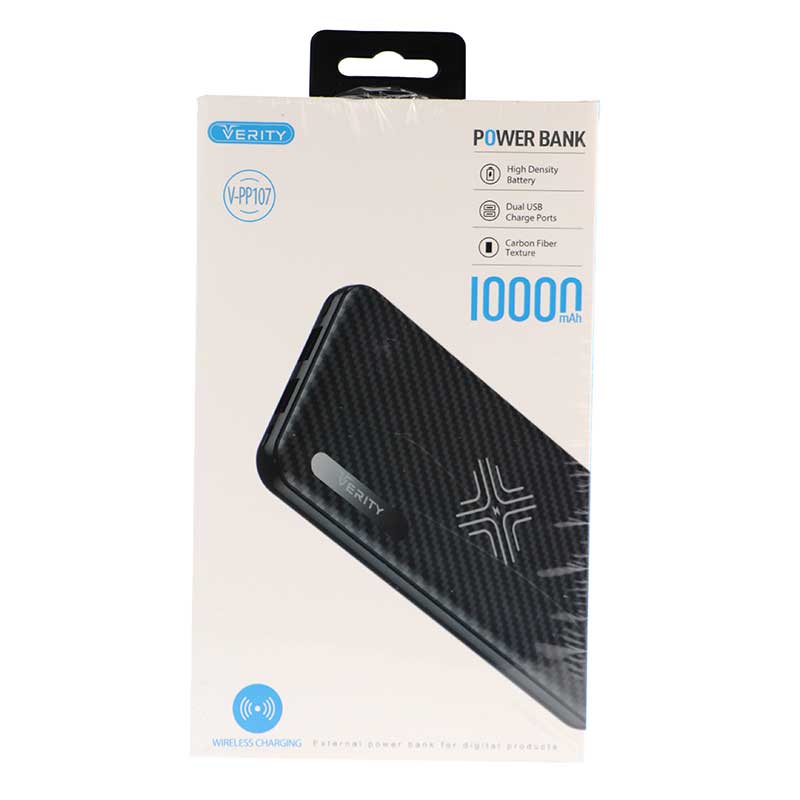 پاور بانک بی سیم 10000 وریتی VERITY V-PP107 مشکی