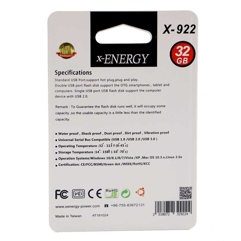 فلش 32 گیگ ایکس-انرژی X-Energy X-922
