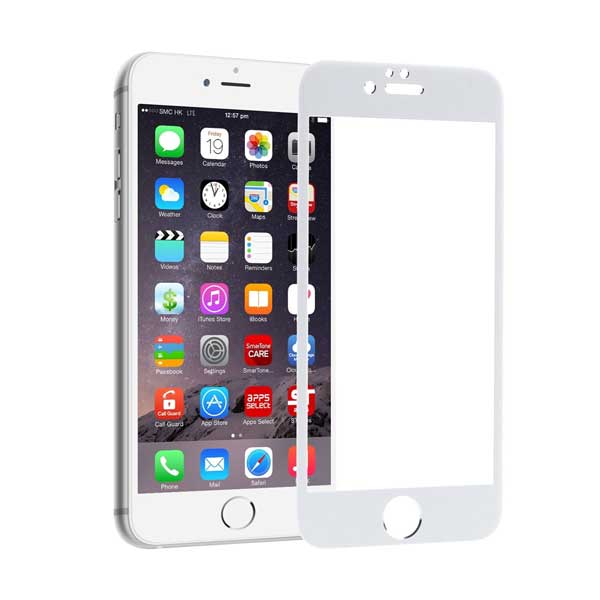 گلس تمام چسب آیفون iPhone 6/6s سفید