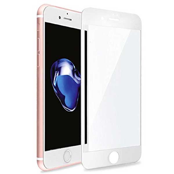 گلس تمام چسب آیفون iPhone 7/8 Plus سفید