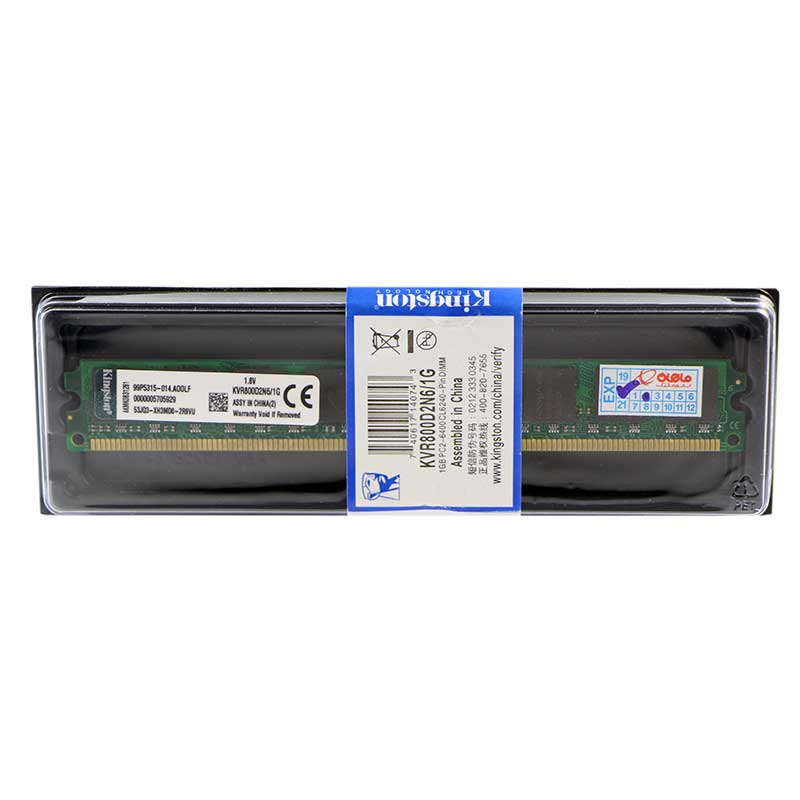 رم کامپیوتر Kingston KVR800 D2R1 1GB
