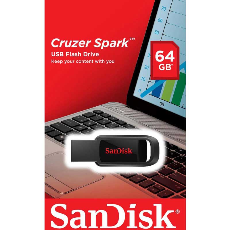 فلش 64 گیگ سن دیسک SanDisk Cruzer Spark