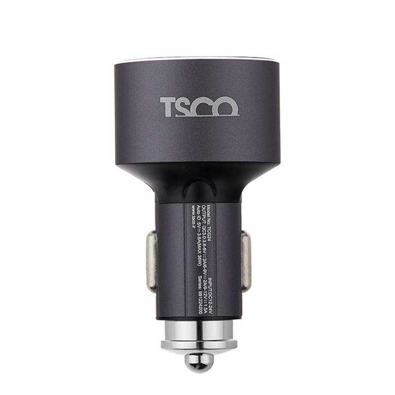 شارژر فندکی فست شارژ TSCO TCG24 + کابل میکرو