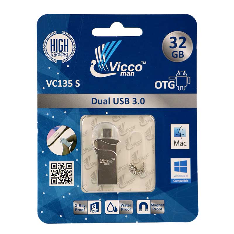 فلش 32 گیگ ویکومن Vicco VC135 OTG USB3.0